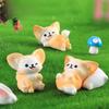 Cute Resin Fennec Fox Miniatures For Fairy Gardens Set Of 13 Adorable Figurines