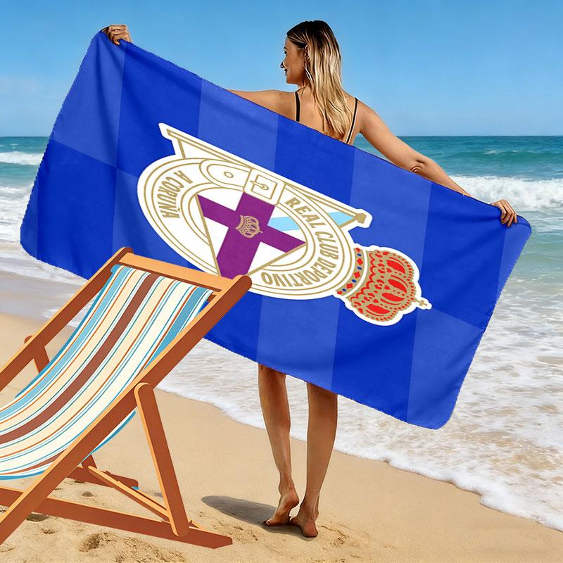 Deportivo Logo Beach Towel, Large Soft Quick Dry Towel for Beach Camping Swimming