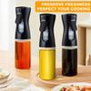 220ml Glass Oil Sprayer for Cooking Black Olive Oil Dispenser Bottle Refillable Kitchen Spray Bottle for Salad Baking Air Fryer  Grilling