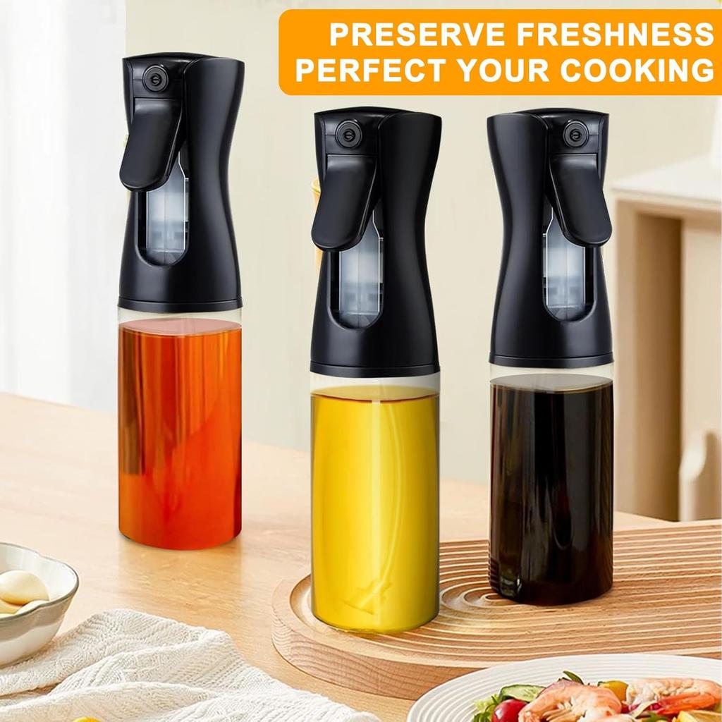 220ml Glass Oil Sprayer for Cooking Black Olive Oil Dispenser Bottle Refillable Kitchen Spray Bottle for Salad Baking Air Fryer  Grilling