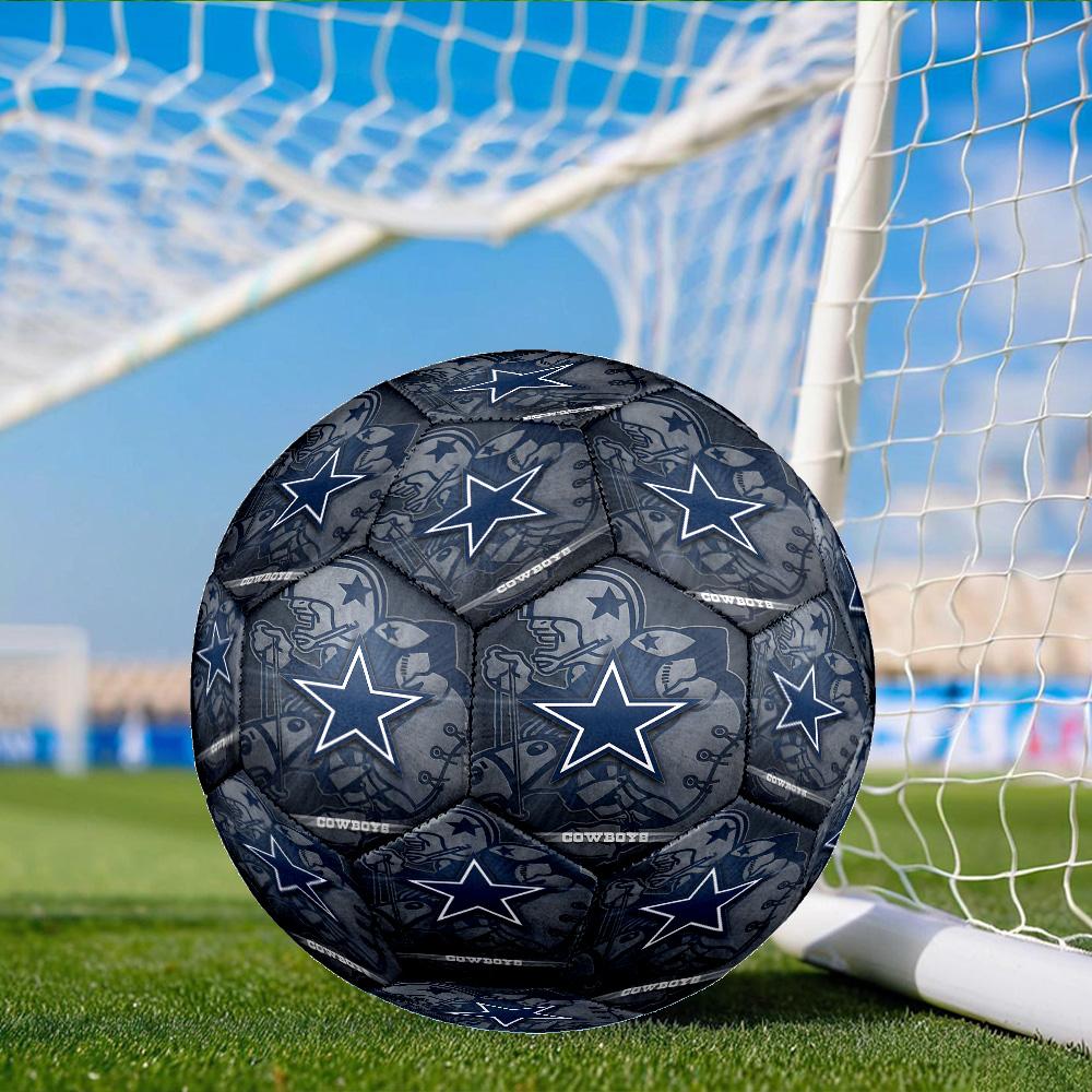 American Flag Cowboys Size 5 Soccer Balls, Anti-Slip, Protective Football, Outdoor Sport, Practice Games, Birthdays Gift Suitable for Fan