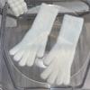 Windproof Plush Knitted Gloves  Winter Women Mittens Cute Faux Fur Gloves  Male