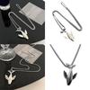 Whale Pendant Necklace Fashion Neck Jewelry Unique Sweater Chain for Couple Girl