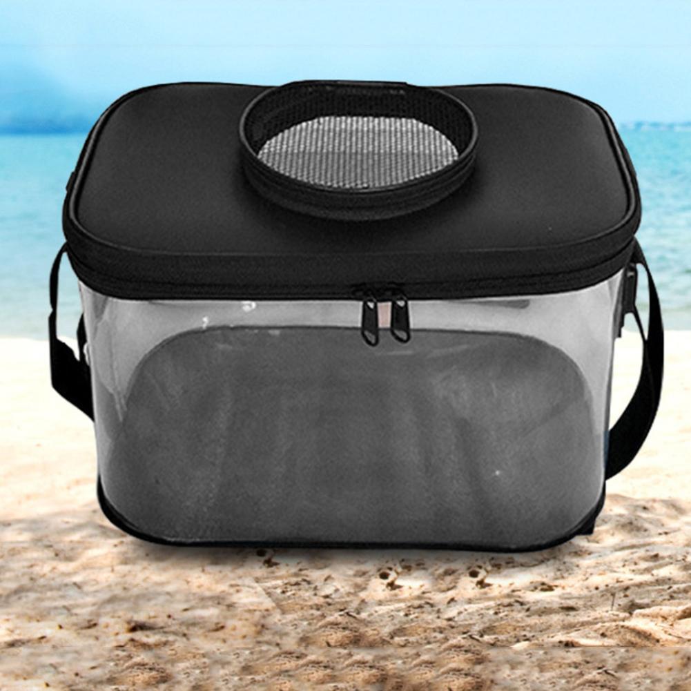 Foldable Fish Box Portable Skylight Breathable Fish Bucket Transparent Storage Bucket for Fishermen Accessories