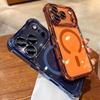 for  Transparent Plating Case for For Iphone 17 16 1 Pro Max 14 Plus 11 12 13 Air Magnetic Airbag Bumper Shockproof Cover