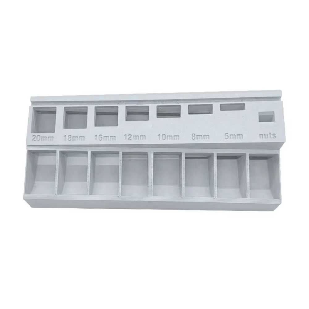 Scollatore per Bulloni M3 Stampato in 3D Scomparti Multipli PLA Sorter Lunghezza Viti Leggero Salvaspazio Vassoio per Smistamento Viti Organizzazione Attrezzi