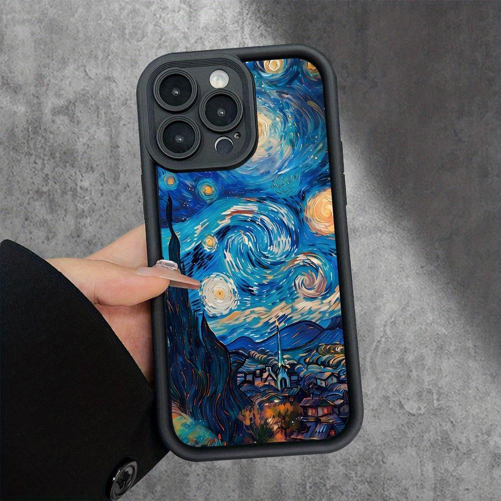 Cartoon Starry Sky Pattern Phone Case for iPhone 17 16 15 14 13 12 11 Pro/Max/Plus - Drop & Shockproof Back Cover