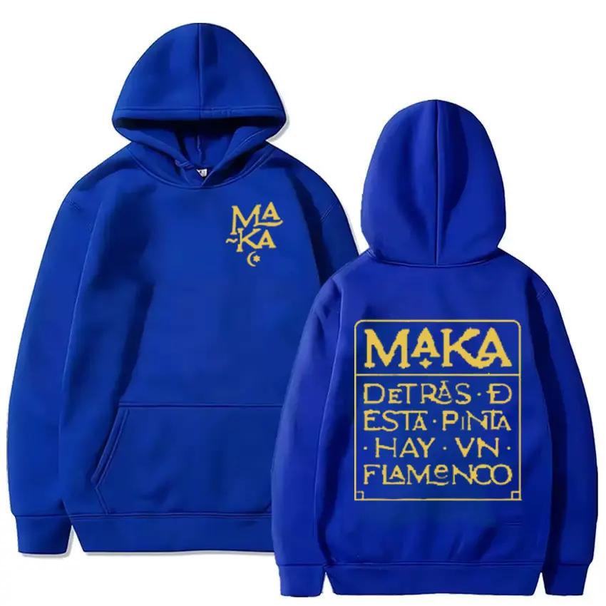 Rapper Maka Aura Mark 2025 Album Hoodie Men Vintage Oversized Pullover Sweatshirts Unisex Fashion Long Sleeve Hoodies Streetwear