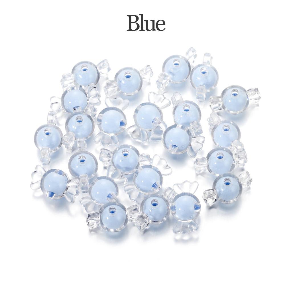 20Pcs Acrylic Spaced Beads Transparent Candy Heart Shape Beads Handmade For DIY Necklace Earrings Jewelry Making Accessories