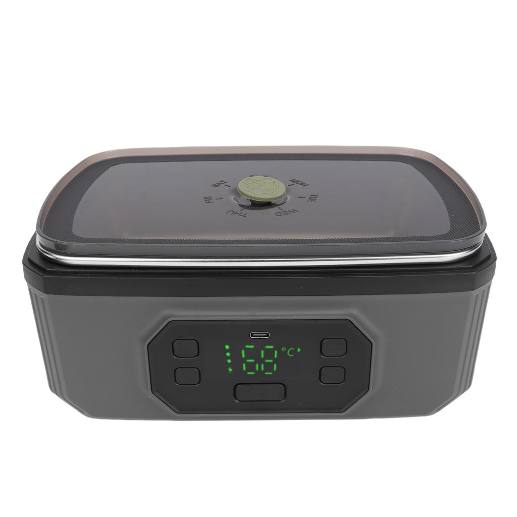 Electric Lunch Box Rechargeable Cordless Large Capacity Fast Heating Portable Lunch Warmer 1600ML (24000mah Battery)