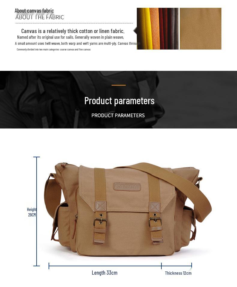 Cwatcun Retro Canvas Outdoor Kameratasche für DSLRs