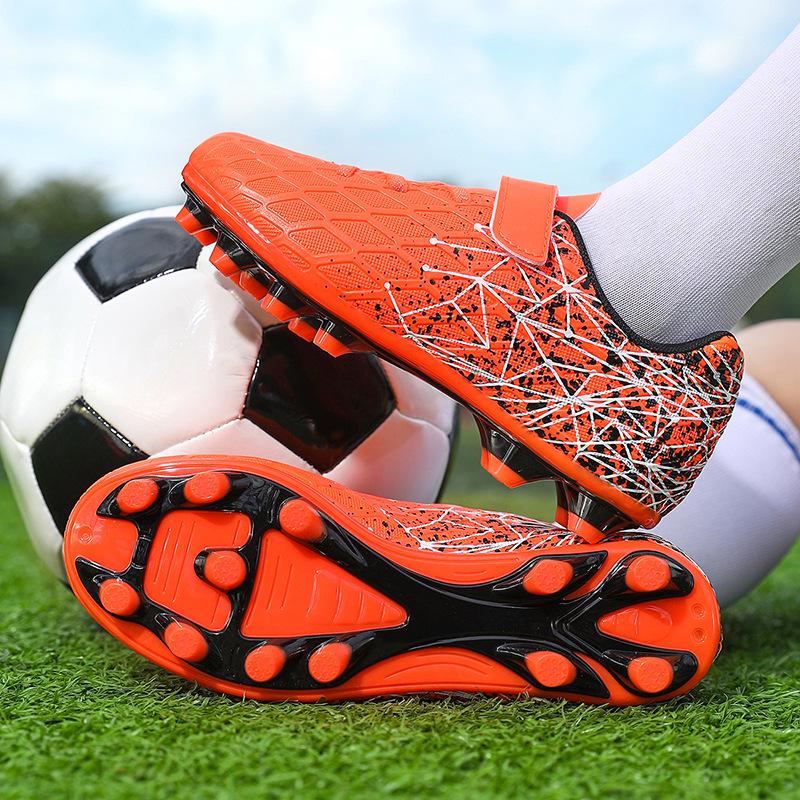 Kids' Studded Soccer Shoes for Boys and Girls, Youth Outdoor Lawn Football Shoes