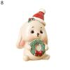 Puntos Home Christmas Cartoon Santa Elephant Resin Miniature Figurine Ornament Decor