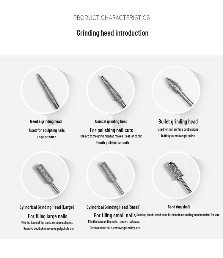 101 Portable Nail Salon Grinder: Rechargeable Tool for Nail Shaping, Polishing, Removal of Dead Skin and Nails