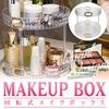 Eight Shop Ya Rotating Makeup Showy Easy to Large Organized Box, 2-Tier Rack, Storage, Transparent, Access, Capacity, (27.5cm)