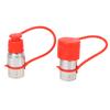 2PCS Hydraulic Couplings with Dust Caps 12 NPT Thread Flat Face Quick Connect Fittings for Skip