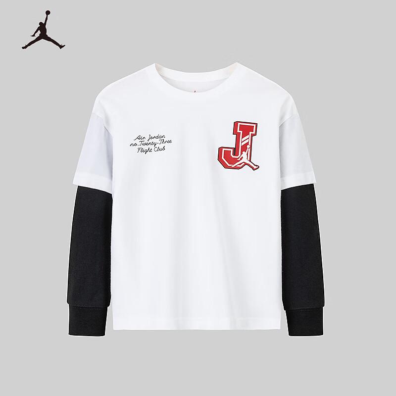 Jordan Nike AJ Kids Faux Two-Piece Long-Sleeve T-Shirt M