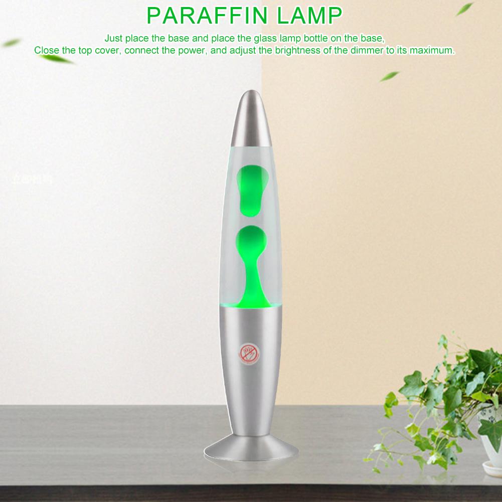 Volcano Lava Jellyfish LED Night Light UK Plug Bedroom Bedside Lamp Aluminum Alloy Base Flask Wax Lamp Bedroom Living Room Decor