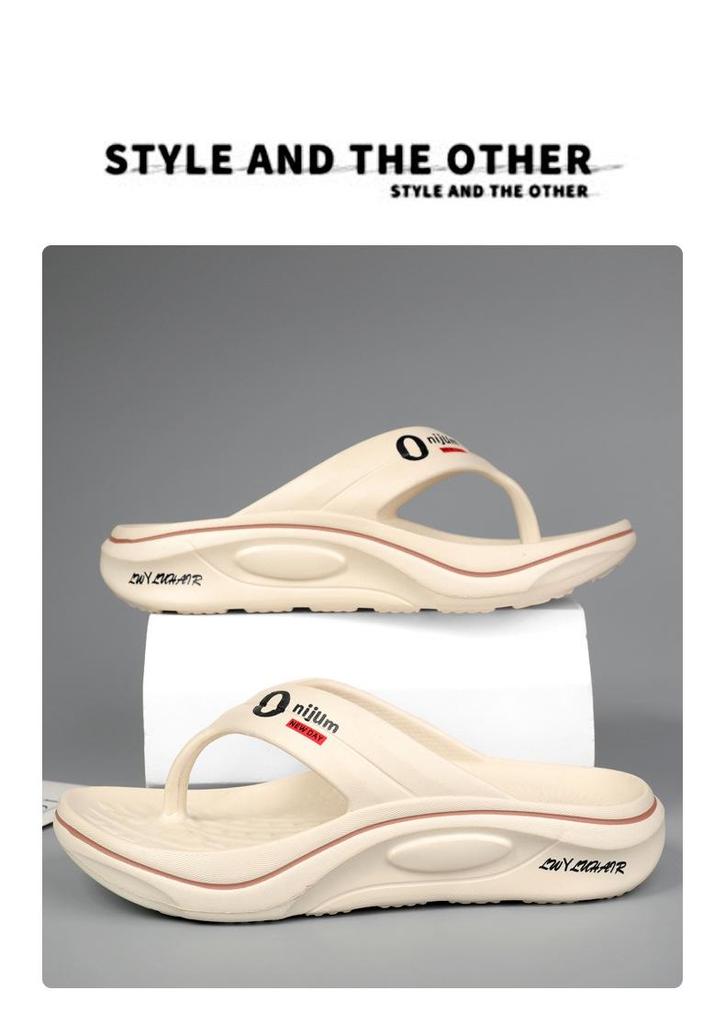 Trendige rutschfeste Flip-Flops für Herren: Neuer Stil Dicke Sohle Outdoor Sport Strand Sandalen