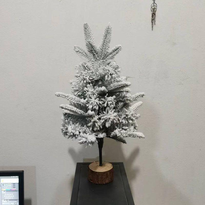 Zasnežený vločkovaný vianočný stromček 30/45cm alebo 60/90cm PE Zelený s bielym snehom na fotografickú dekoráciu