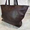 Used Paul Smith Inlaid Stripe Genuine Leather Tote Bag Men's Large Capacity