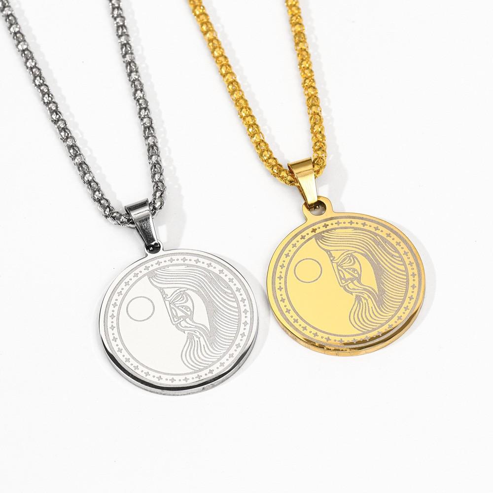 Sun Odin Pendant Necklace Viking Pendant Necklace Jewelry Sun Pattern Necklace