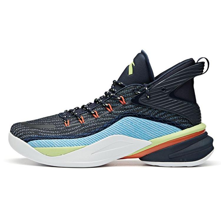 New Anta UFO2.0 Celestial 2 High Top Performance Basketball Shoes Men's Blue Black White 112011608-1