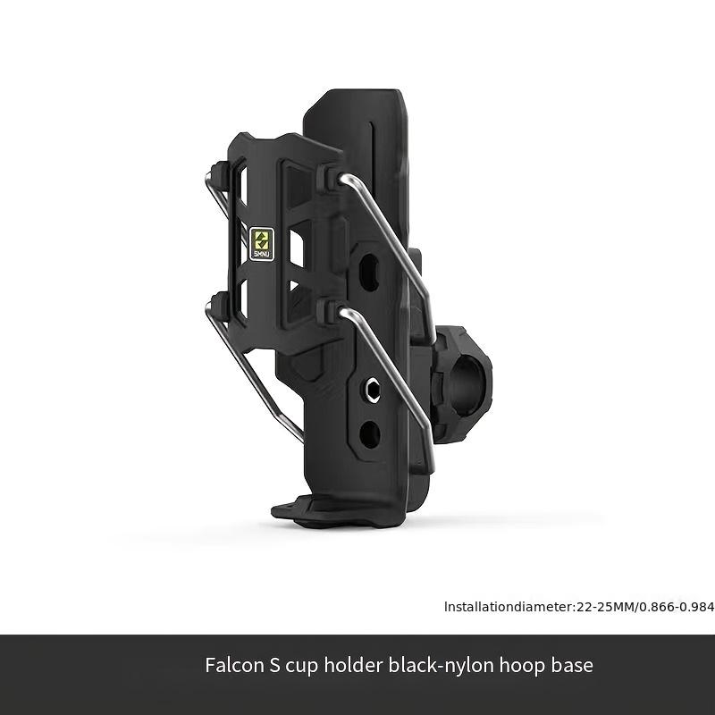 Universal Motorcycle Cup Holder Black Nylon Hoop Base with Adjustable Multi-Angle Self-Adaptive Design