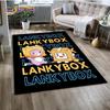 Lankybox Cute Happy Boxy Foxy Rocky Carpet Rug for Bedroom Living Room Home Sofa Decoration,Children Game Large Decor Floor Mat