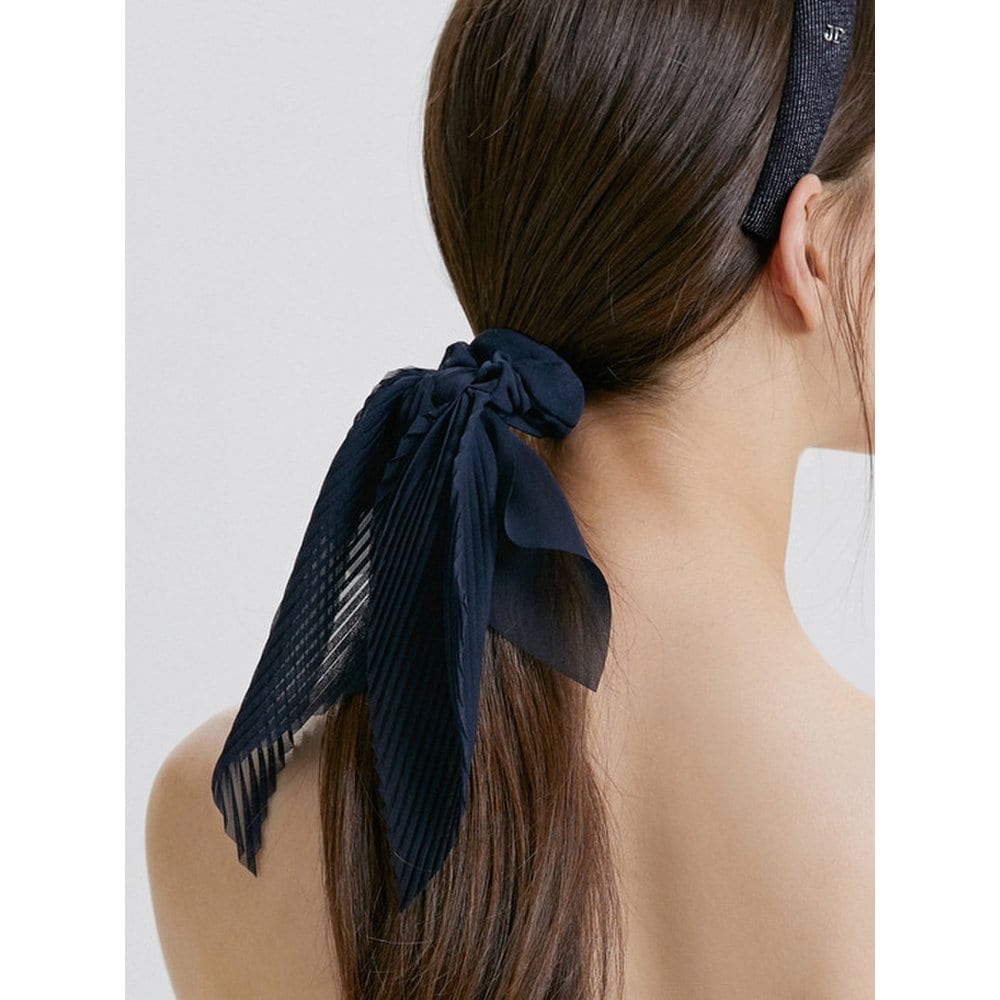 

Плиссированная резинка для волос из ленты Jp-24-433S beige