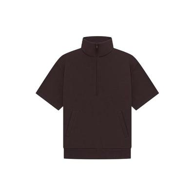 Fear of God Essentials Half-Zip 3/4 Sleeve Sweatshirt Unisex Tops Plum 125BT224095F