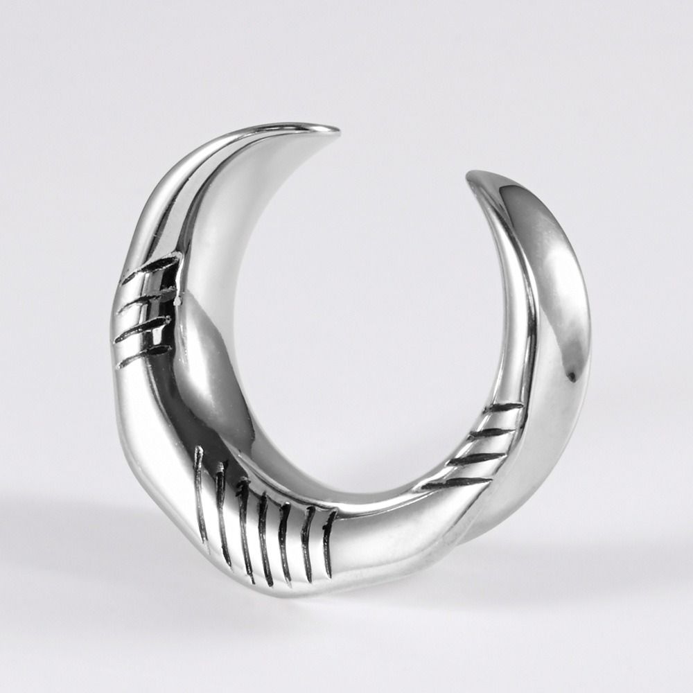 U Shape Ear Plugs Tunnels Stainless Steel Lobe Piercing Ear Cuff Gauges  Cartilage Helix Conch