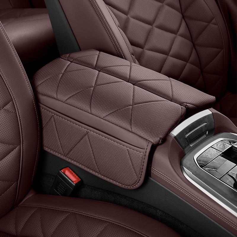 Car Armrest Box Cover For BMW X5 X5L Central Console Armrest Heightening Pad Leather Protective Mat Car Interior Accessories