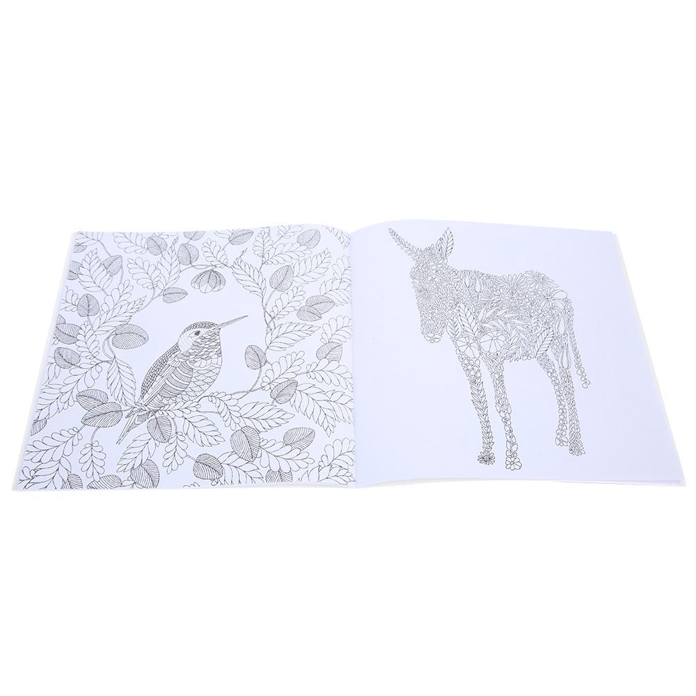 Angielskie wydanie Magic Forest Painting Drawing Coloring Book dla dzieci Kids Release Stress