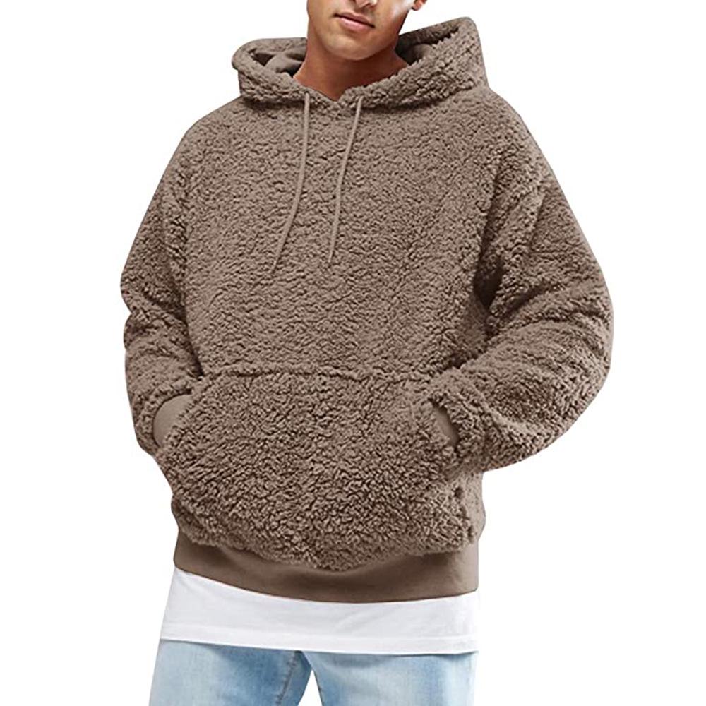 Herren Plüschfell Kapuzensweatshirt - Herbst/Winter 2025