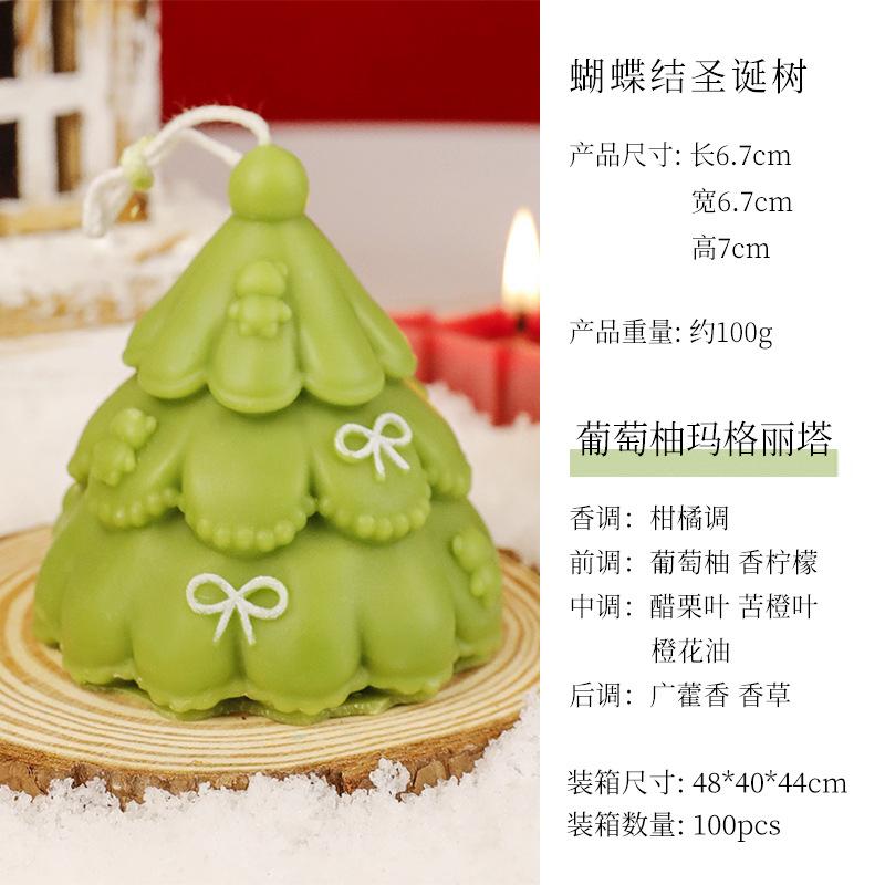 Christmas Tree Scented Candle Xmas Home Decorating Batch of Gift Candles for Guests Placeholder Candles Holiday