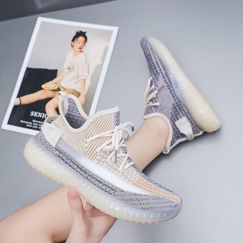 Women's New Fly-woven Shoes, Jelly Shoes, Breathable and Comfortable Student Casual Sports Shoes, Running Shoes