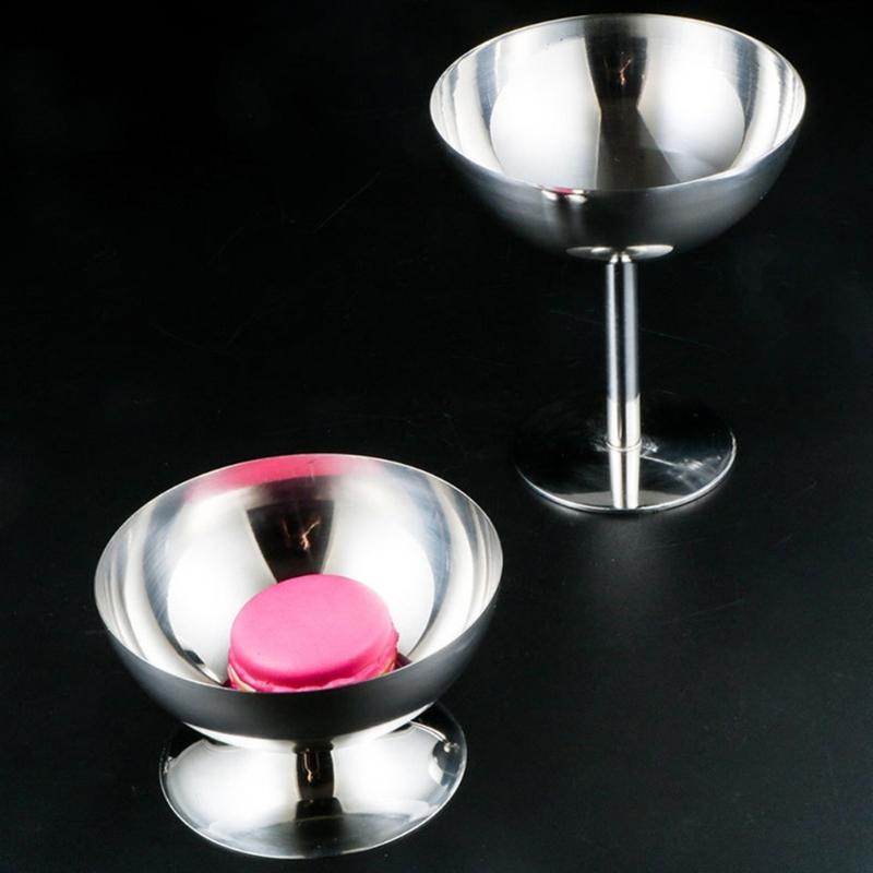 Dessert Bowl Practical Ice Cream Cups Simple Food Container Stainless Steel Material Suitable for Ice Cream Treats