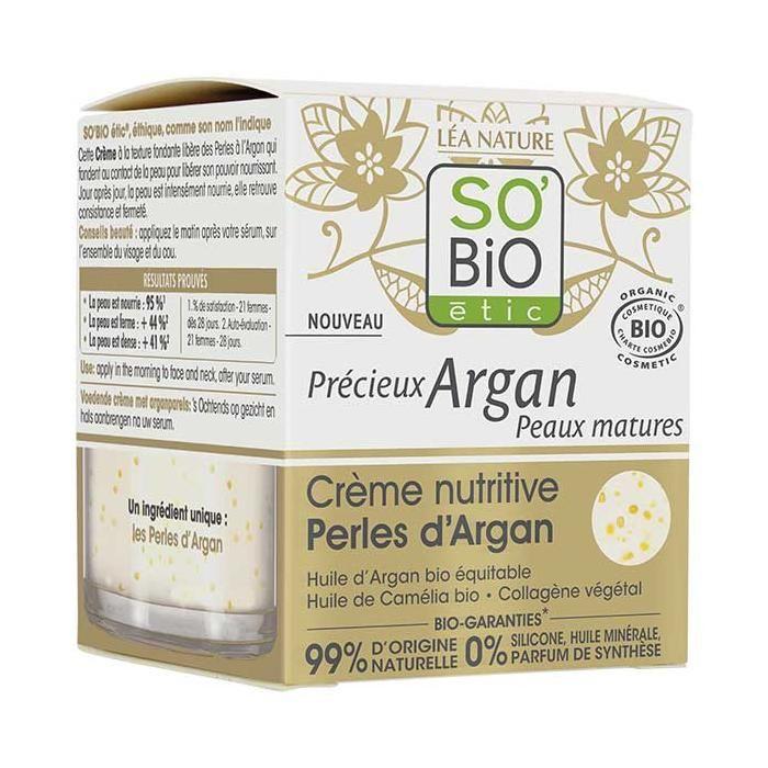 Crème de jour - So'Bio Étic - Précieux Argan - 50ml - Peau mature - Texture fondante