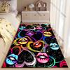 Colorful hearts and vibrant lips carpet Yoga living room room decor children's crawling mat doormat area rug games mat