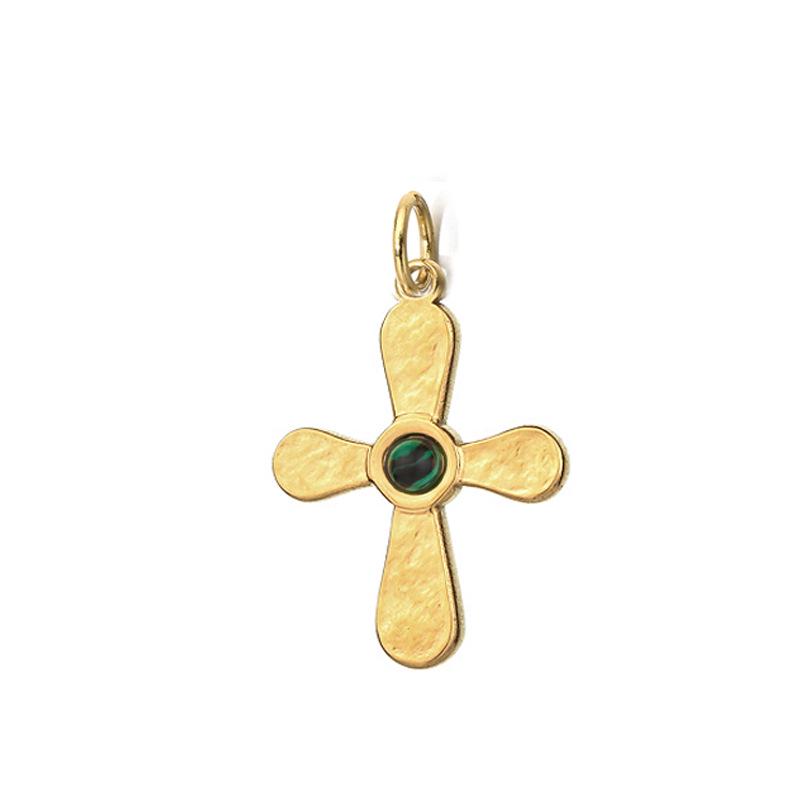 Trendy Stainless Steel Cross Pendant: European, American, and Korean Street Style with Cold Aesthetic.