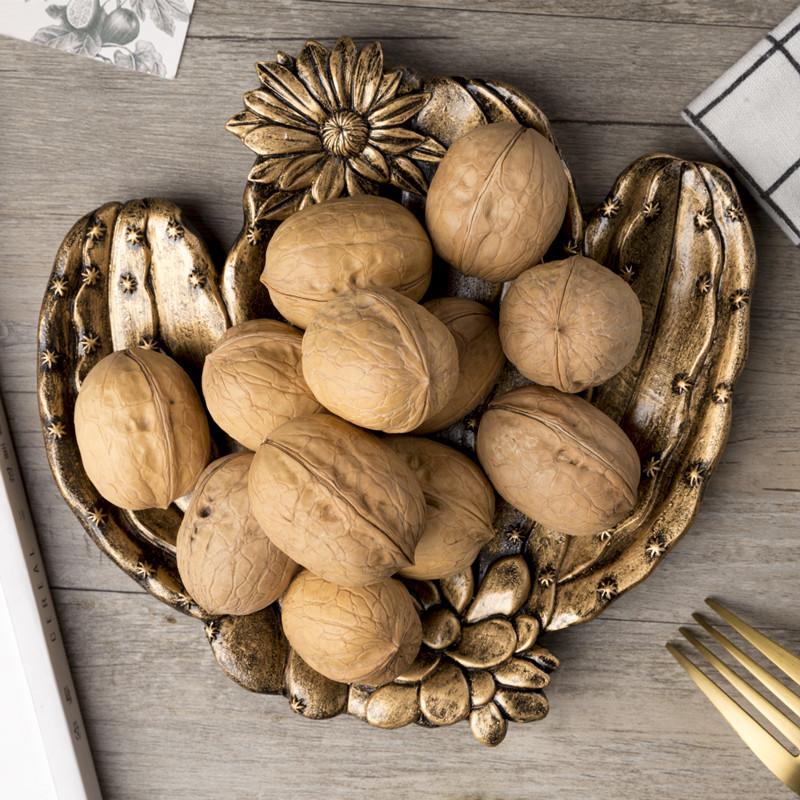 Nordic Resin Simulation Plant Sunflower Cactus Shape Dried Fruit Melon Seed Plate Jewelry Storage Tray Ornaments Decor Plate