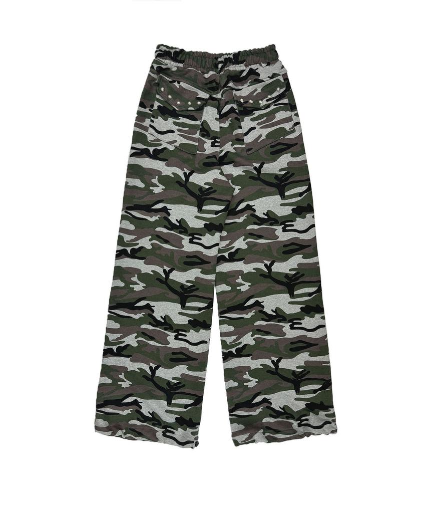 Tansanmageunesyum Studded Sweatpants (Camo Grey)