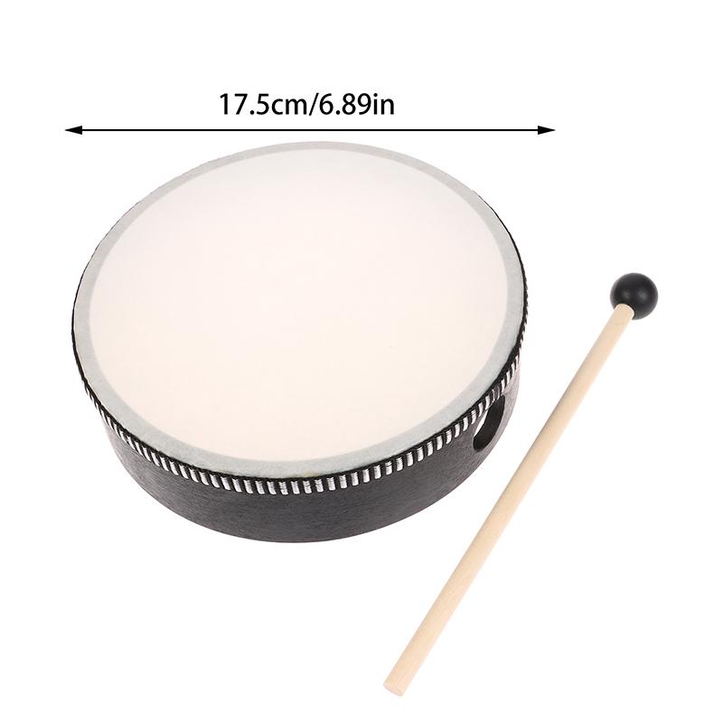 1Pc 4/6/7/8/9/10 Inch Wooden Frame Drums Hand Drum With Drum Stick Set Percussion Instrument For Kids Infant Enlightenment Tools