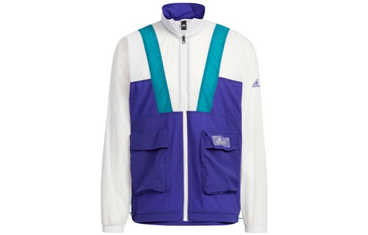 

Adidas Originals St Ltwind Wvjk Jackets Men s Blue With White Lettering Stand Collar Moderate Other HE9931 L