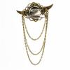Gothic Wing Vintage 3D Chain Brooch And Hair Clip Multipurpose Alloy Accessory For Costume Parties