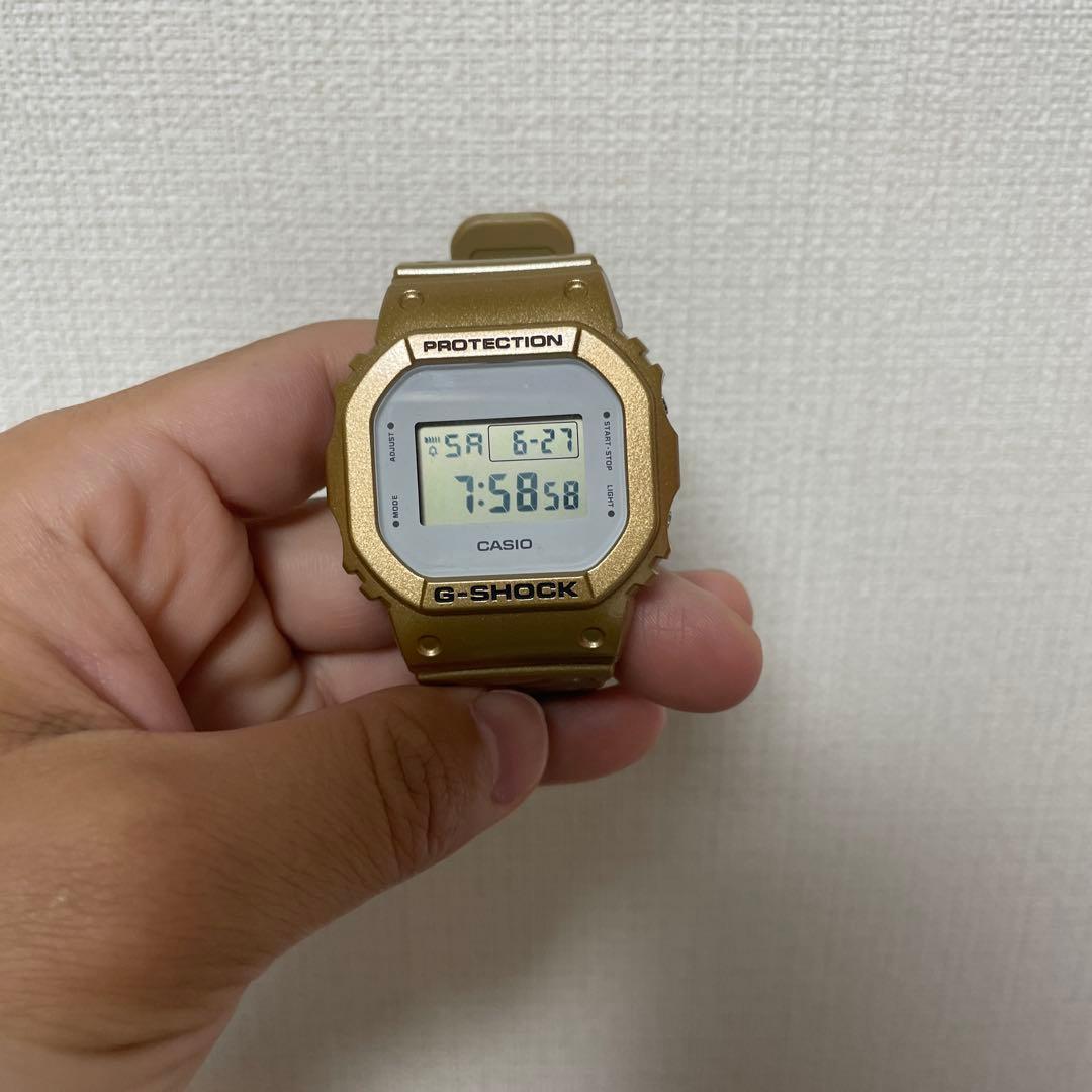 Used CASIO G-SHOCK gold digital watch body new unused