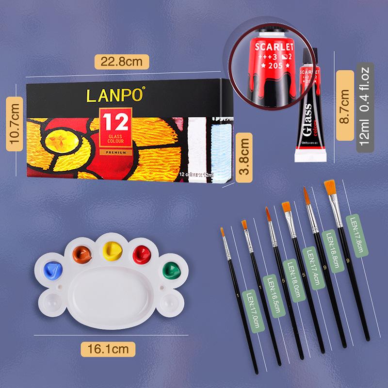 Acrylic Paint Set: 12 or 24 Colors in 12ml or 60ml, Waterproof, Hand-Painting DIY Kit