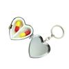 1PC Heart Shape Box Metal 2 Slots Medicine Organizer Container Vitamin Box for Travel Outdoors
