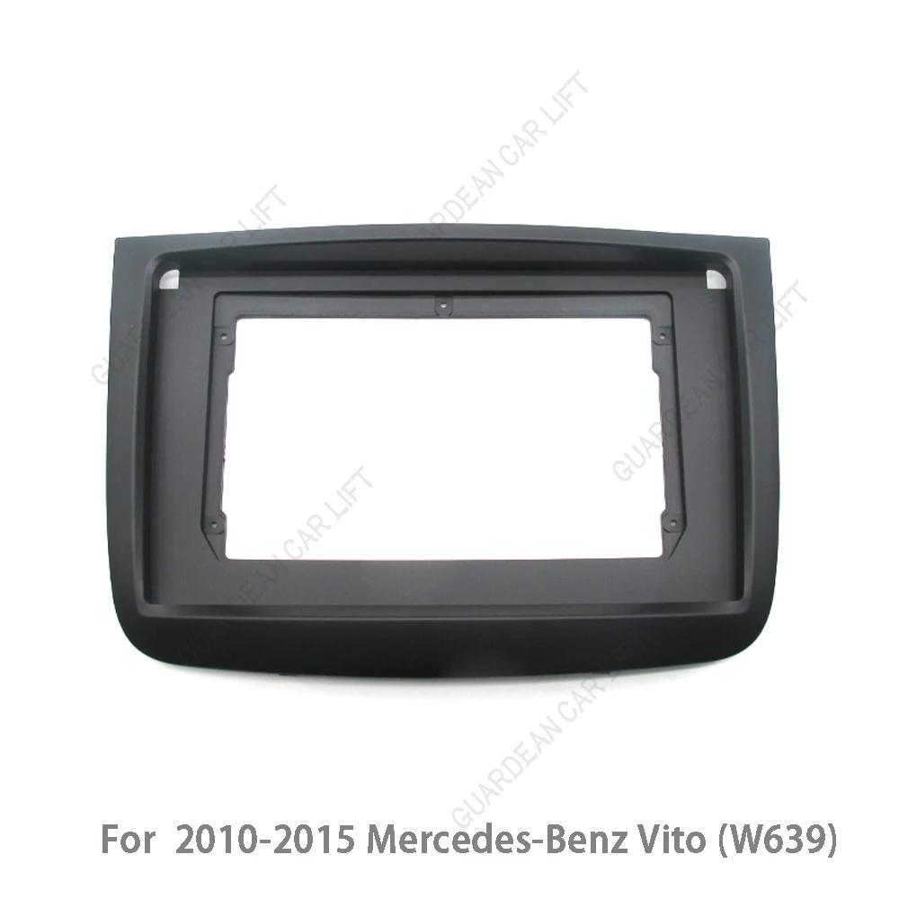 2DIN Car Radio Fascia Frame 10.1 Inch For Mercedes Benz Vito Viano 2 W639 2003-2015 Stereo Panel Wire Harness Canbus Decoder Box